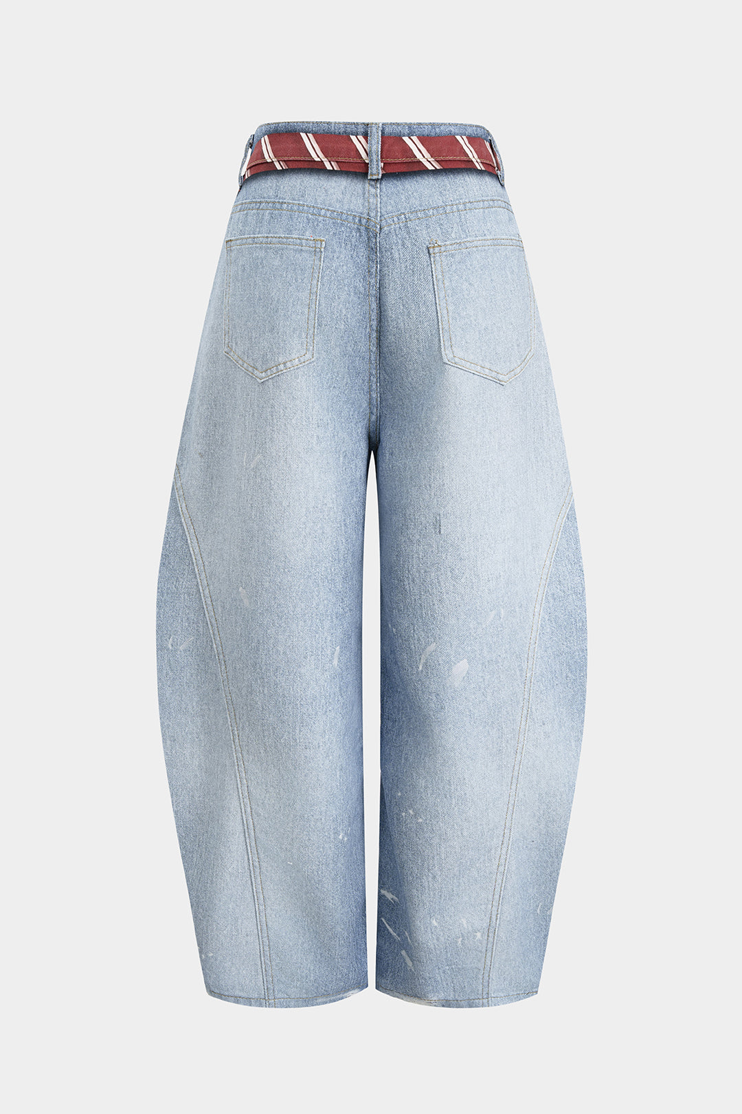 "Denim Illusion Print High Waist Jeans"
