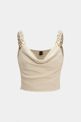 "Braided Cowl Neck Cami Top"