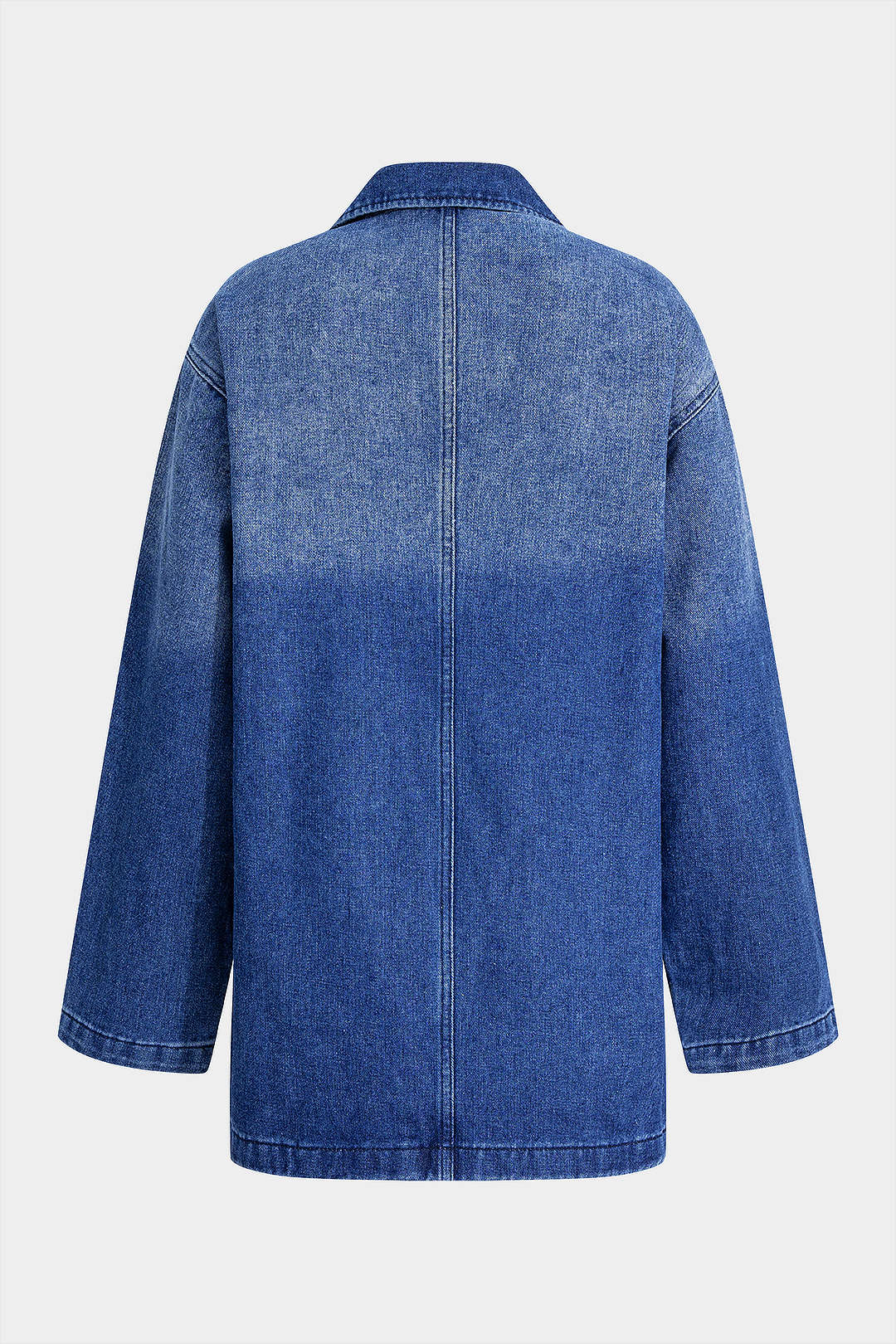 "Denim Long Sleeve Mini Dress"