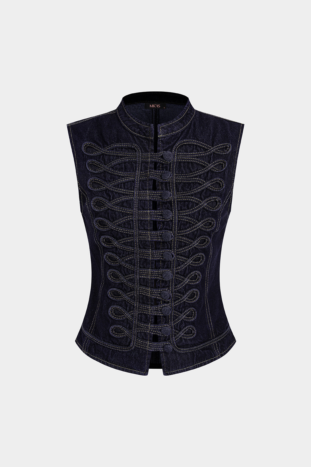 "Denim Button Tank Top"
