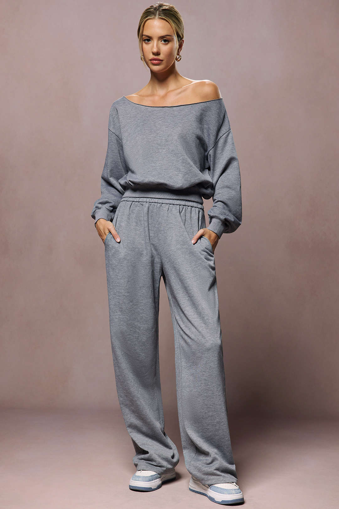 "Asymmetric Top And Pants Set"