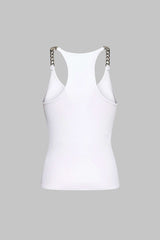 "Chain Decor Sleeveless Tank Top"