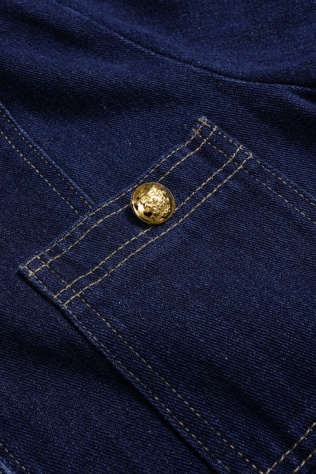 "Denim Metallic Button Pocket Outerwear"