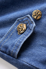 "Denim Button Pocket Outerwear"