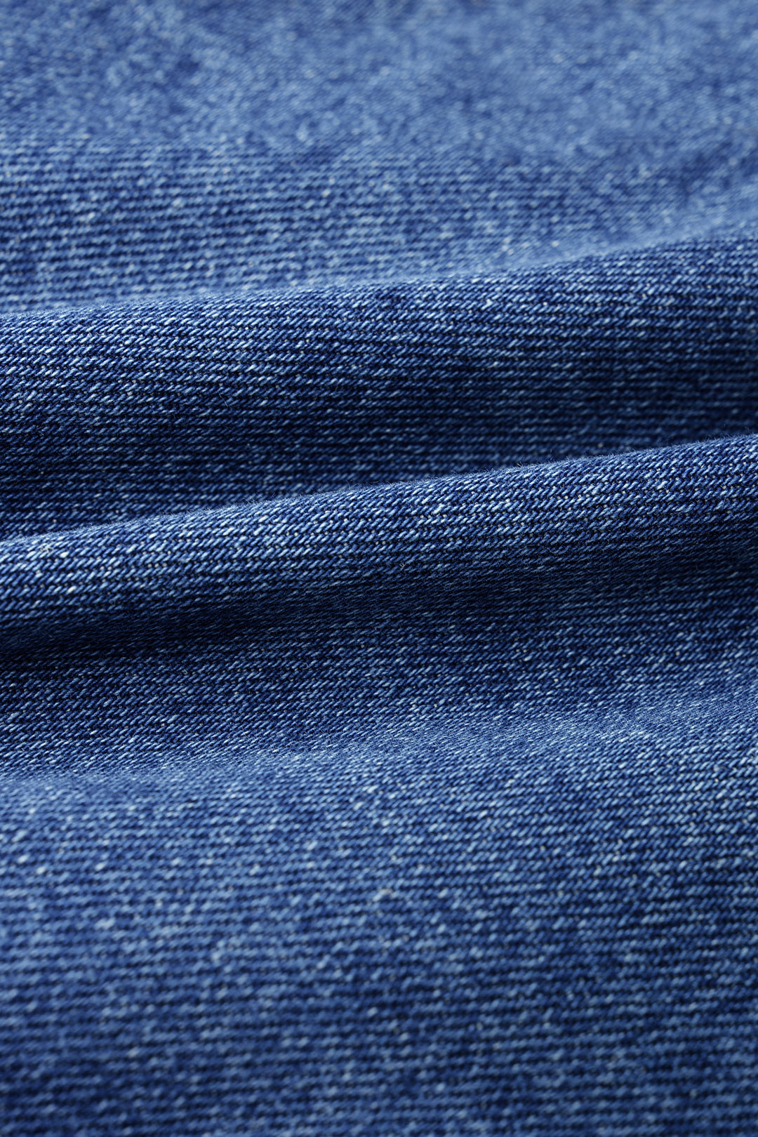 "Denim Asymmetrical Button Shorts"