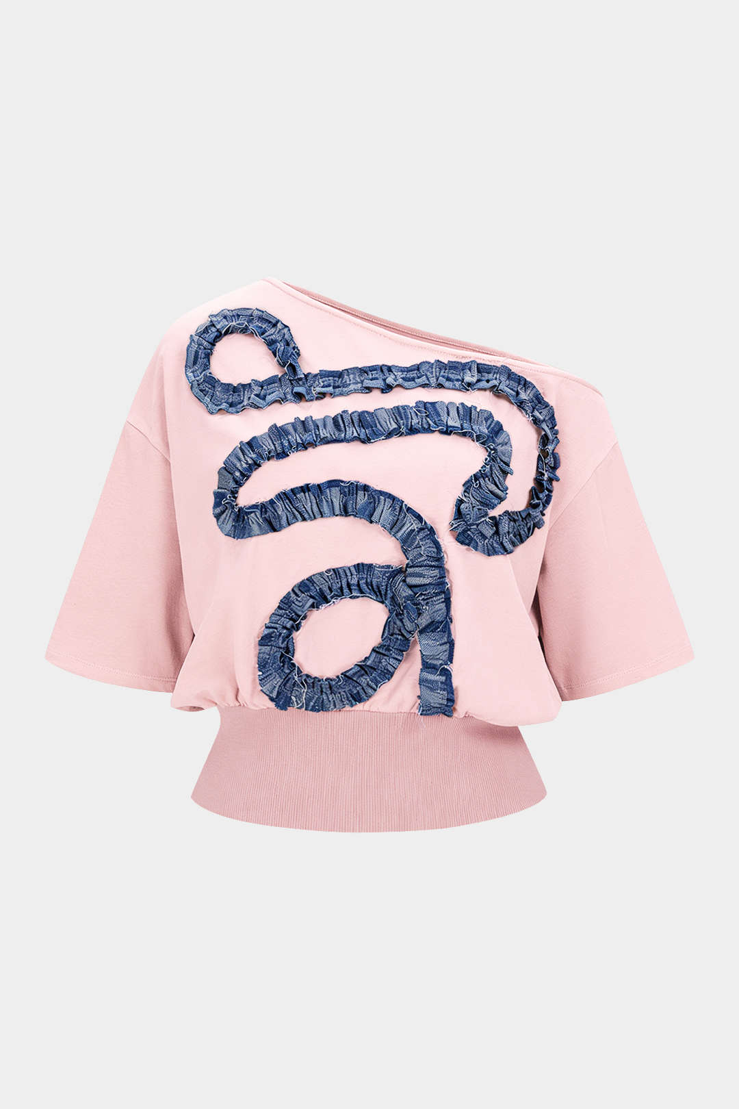 "Asymmetrical Patchwork Short Sleeve T-Shirt"