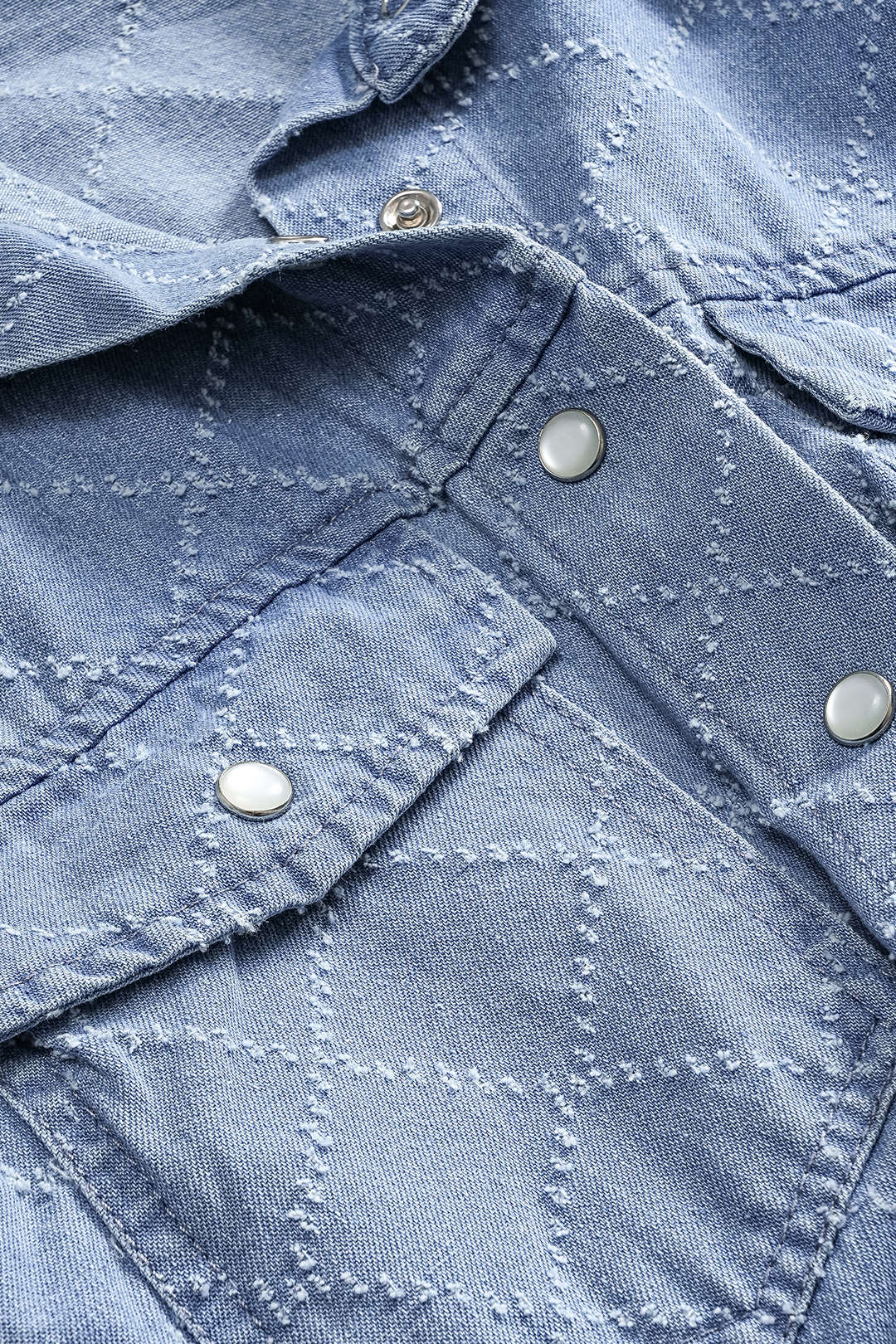"Denim Lapel Belted Pocket Short Sleeve Romper"