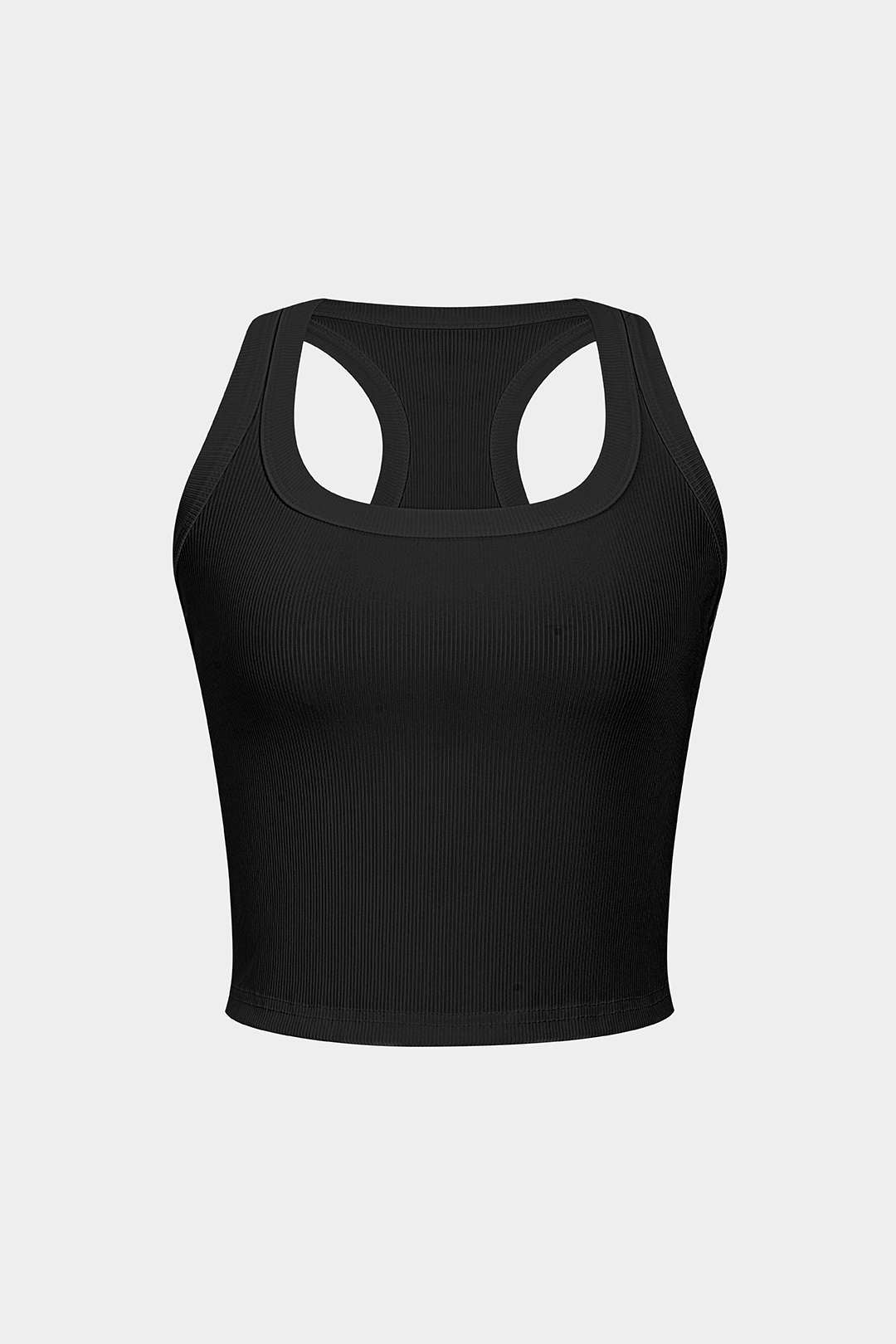 "Basic U-Neck Crop Tank Top"