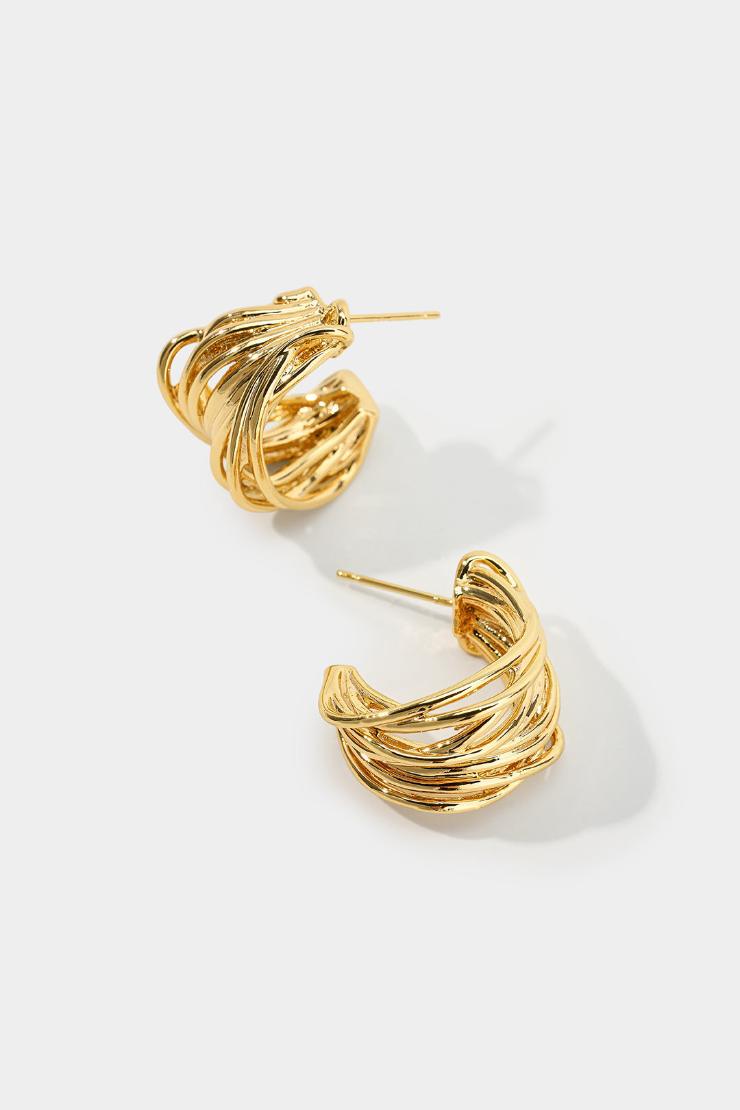 "Alloy C-Shaped Irregular Earrings"