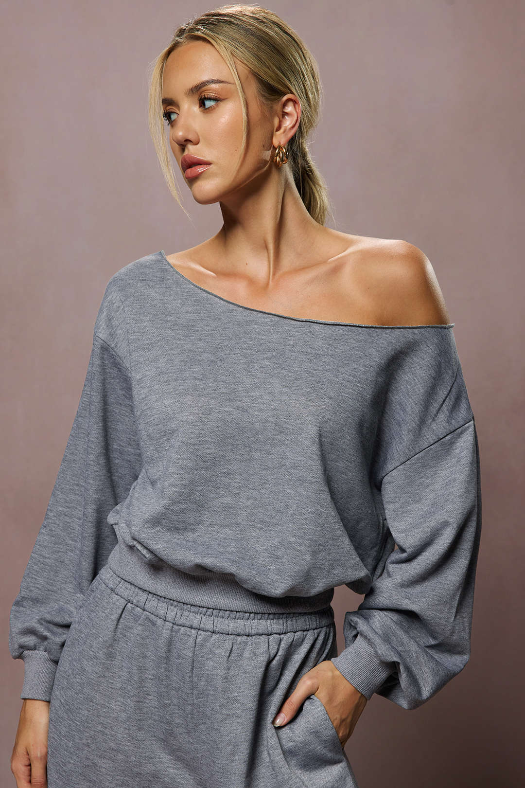"Asymmetric Top And Pants Set"