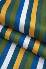"Contrast Stripe Print Ruched Tie Front Trousers"