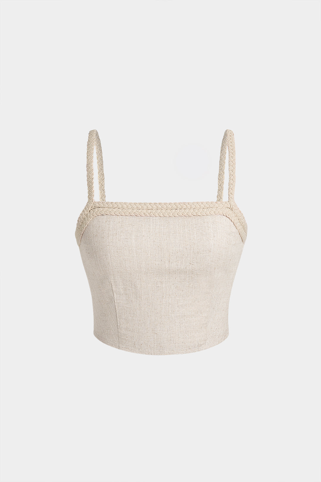 "Braided Patchwork Tie Back Cami Top"