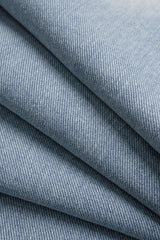 "Button Pocket Wide Leg Jeans"