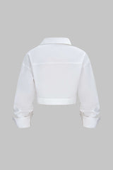 "Asymmetrical Zipper Long-Sleeve Shirt"
