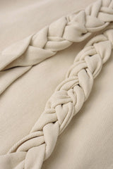 "Braided Belted Pocket Wide Leg Pants"