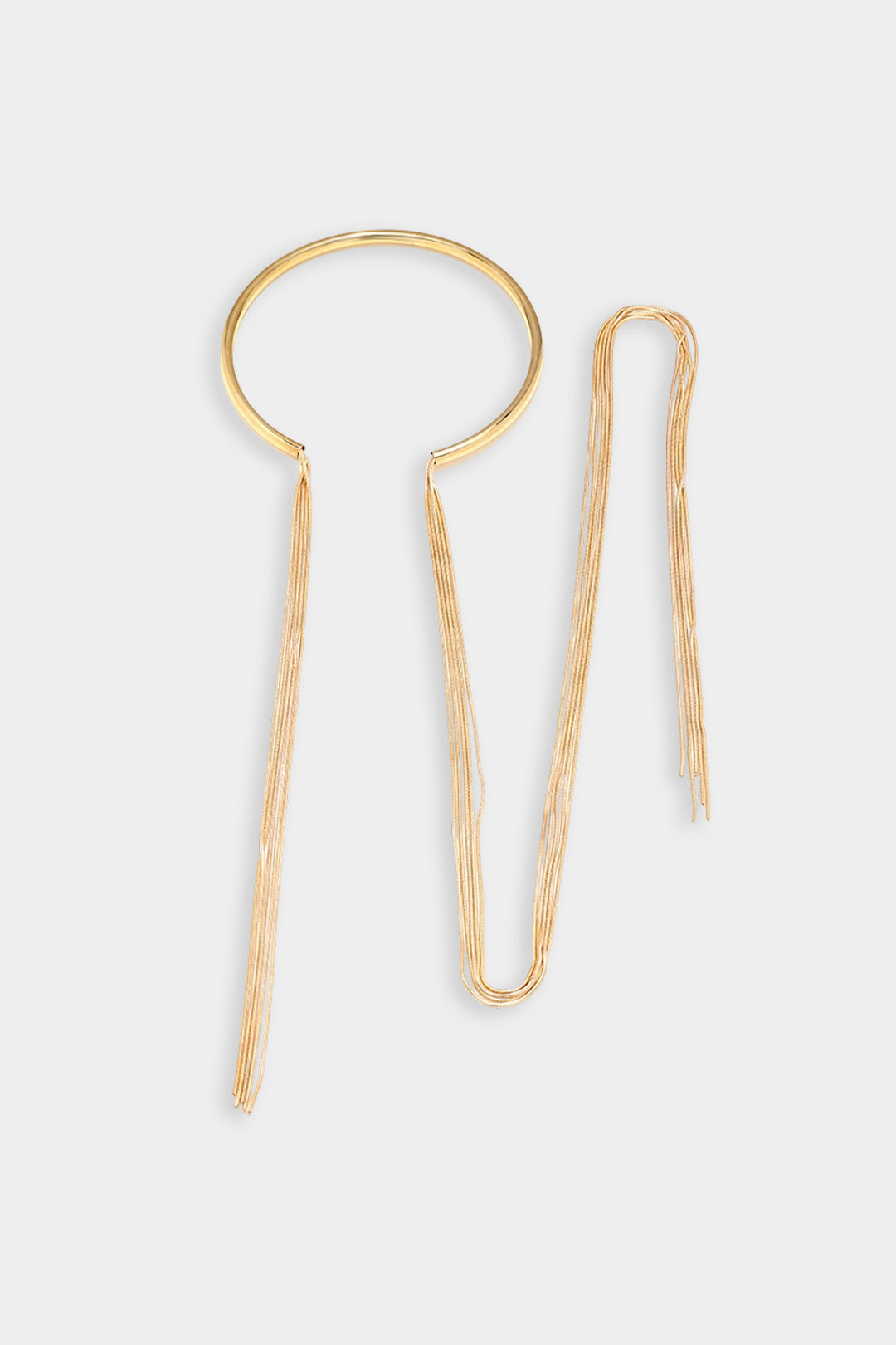 "Alloy Tassel Asymmetrical Necklace"
