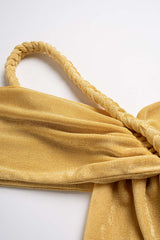 "Asymmetrical Braided One Shoulder Sleeveless Bodysuit"