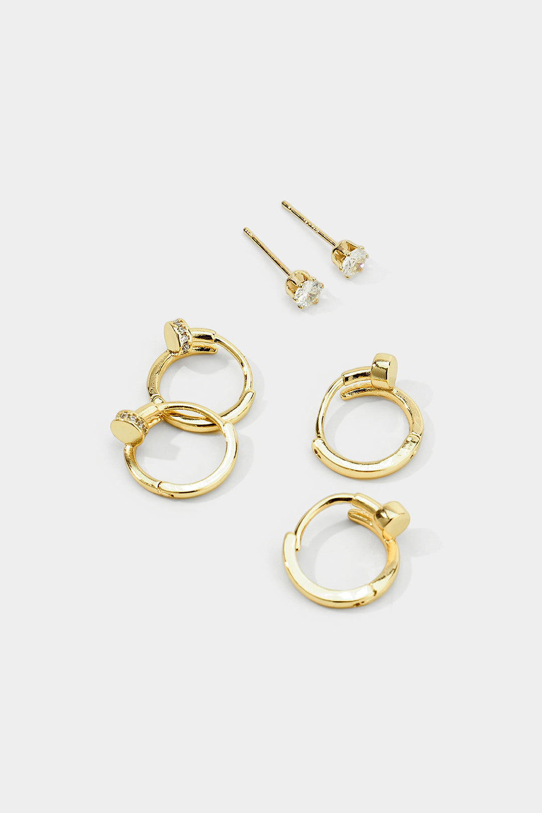 "Alloy Round Rhinestone Earrings"