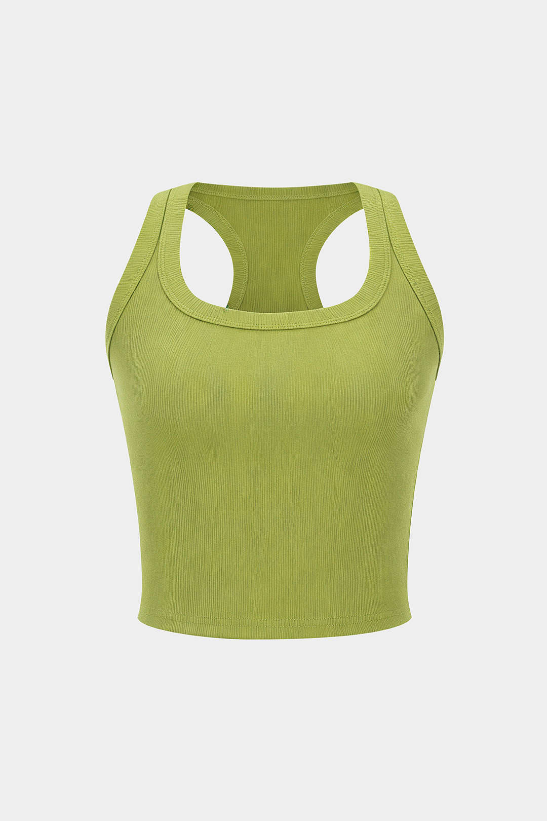 "Basic U-Neck Crop Tank Top"