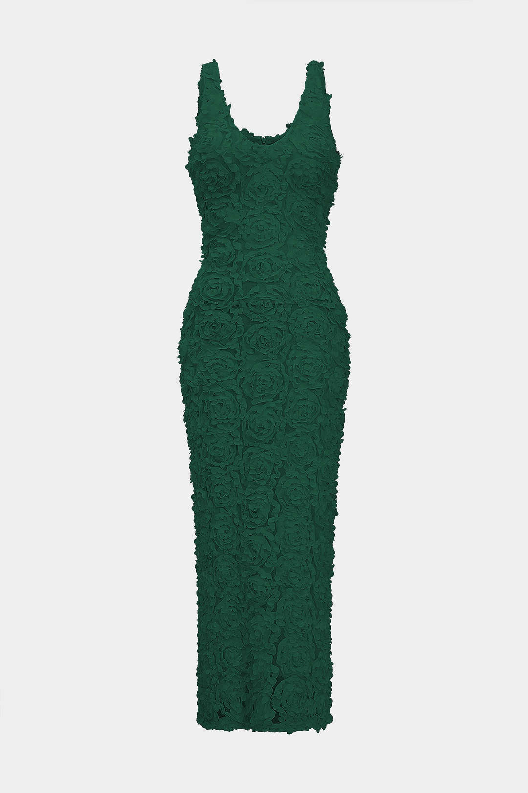 "Appliques V-neck Slit Maxi Dress"