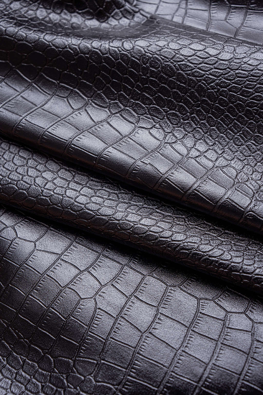 "Crocodile Print Faux Leather V-Neck Pocket Jakcet"