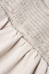 "Contrast Binding Ruched Cami Top And High Waist Wide Leg Pants"