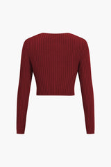 "Crossed Sweater Long-Sleeve Top"