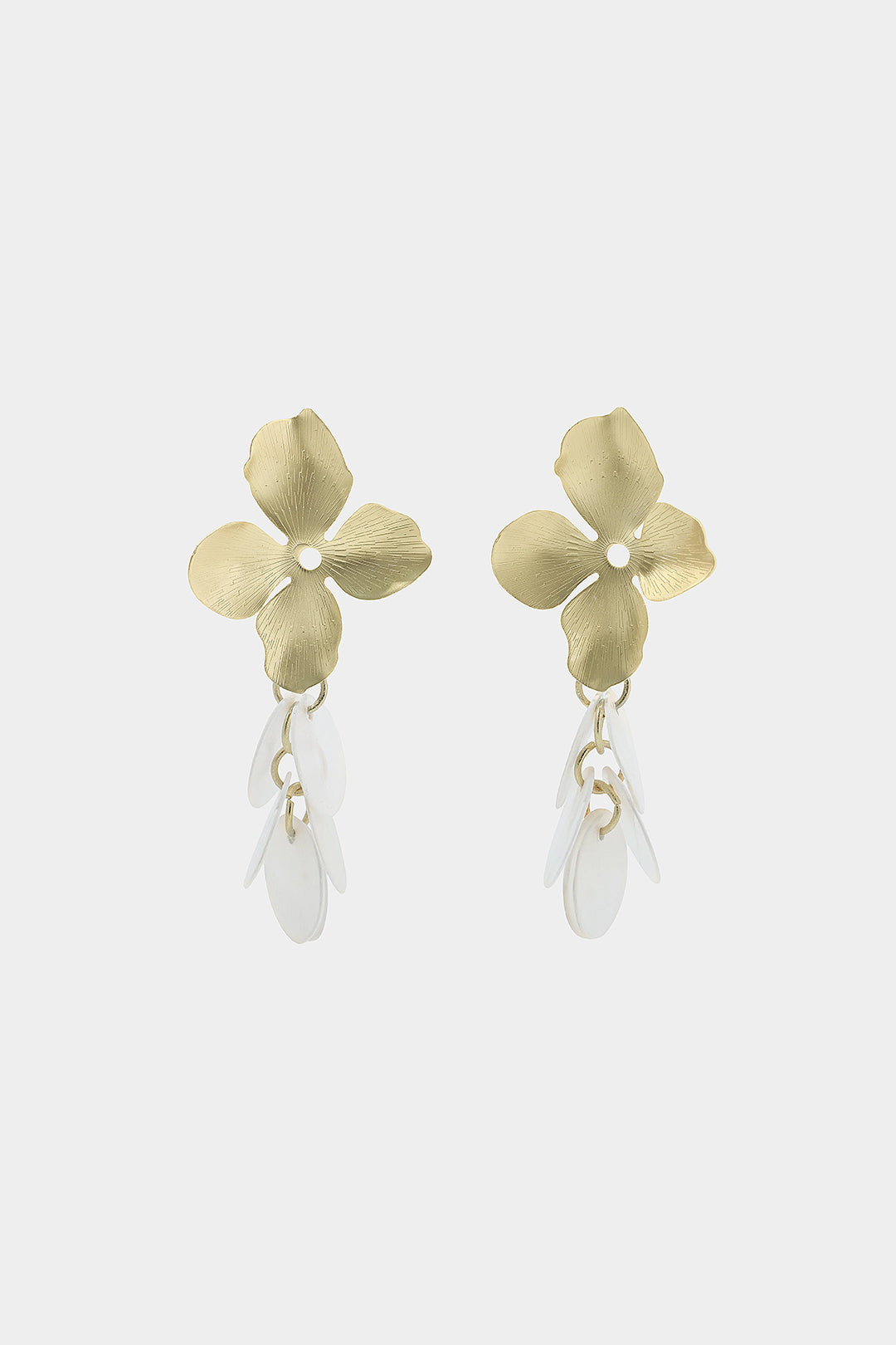 "Alloy 3D Floral Fringe Earrings"