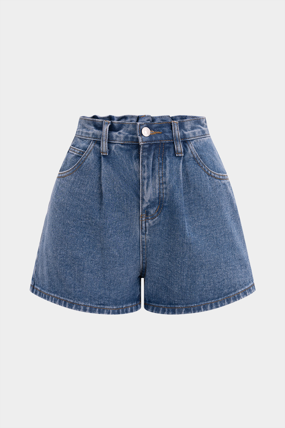 "Denim Button Shorts"