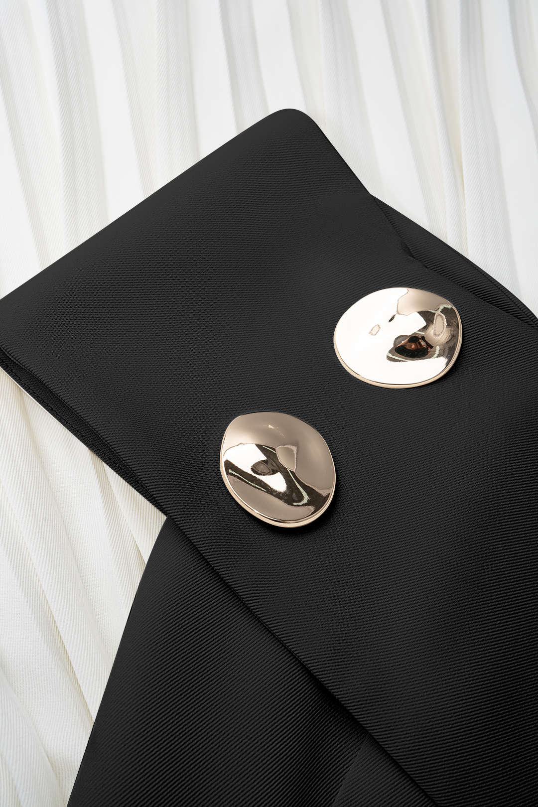 "Contrast Off Shoulder Metallic Asymmetrical Pleated Sleeveless Mini Dress"