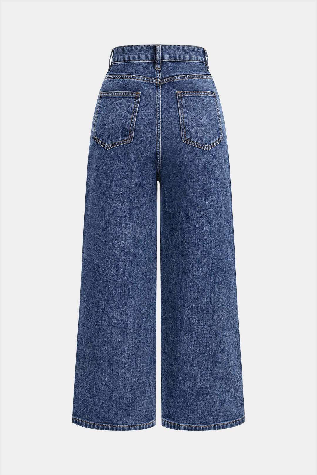 "Denim Bow Rhinestone Straight Leg Jeans"