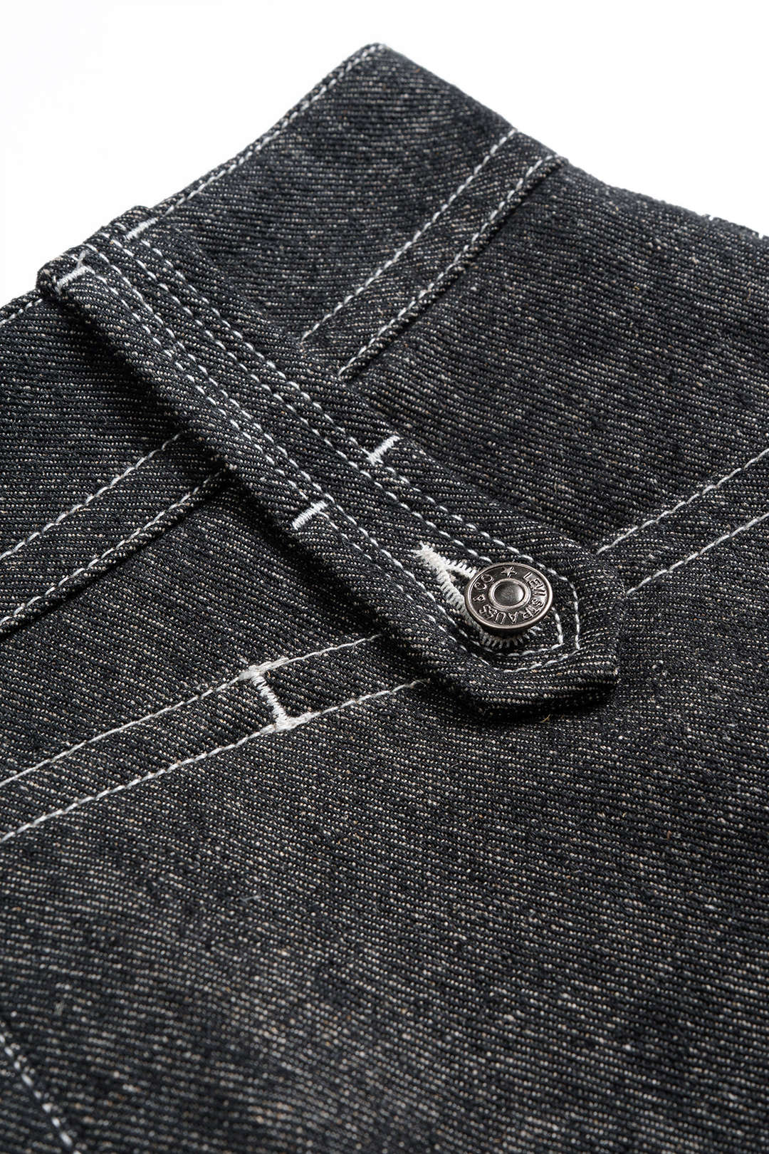 "Denim Button Mini Skirt"