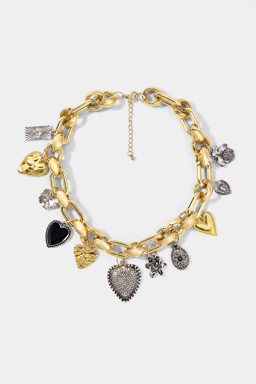 "Alloy Rhinestone Pendant Necklace"