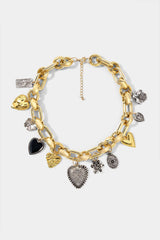 "Alloy Rhinestone Pendant Necklace"