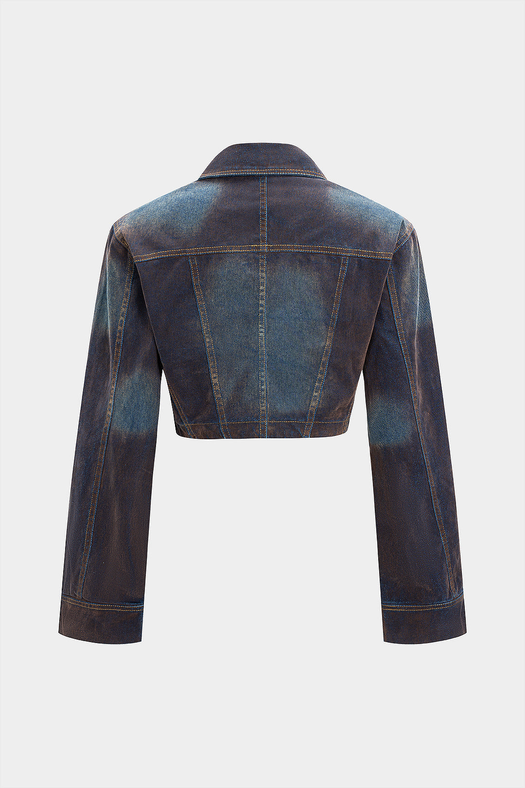 "Denim Button Shoulder Pads Outerwear"
