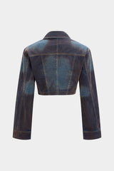 "Denim Button Shoulder Pads Outerwear"