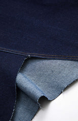 "Denim Asymmetry Button Skirt"