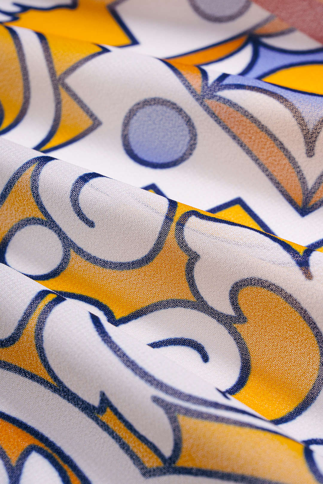 "Contrast Print Chiffon Bikini Bottom"