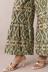 "Bohemian Print High Waist Wide Leg Pants"