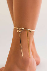 "Chain Anklet Bow Anklet"