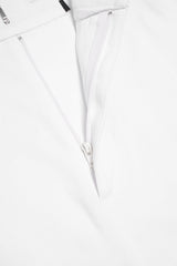 "Contrast Zipper Wide Leg Shorts"