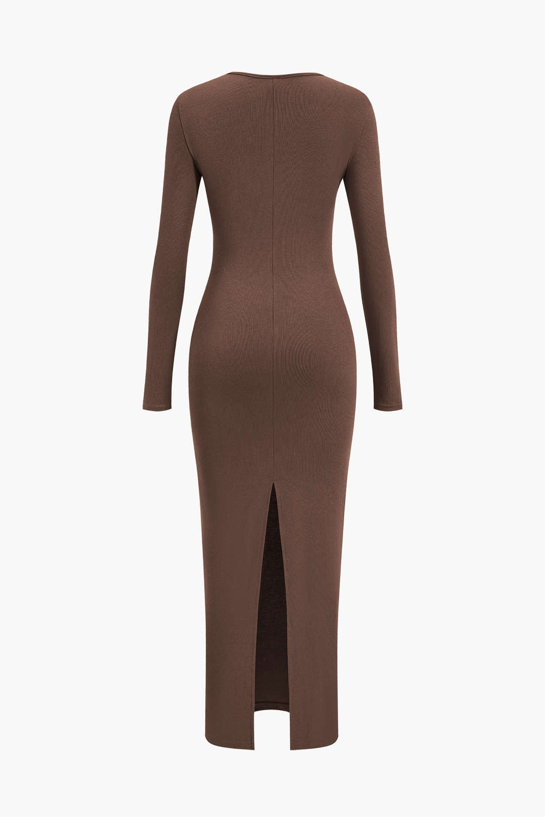"Asymmetrical Neck Slit Maxi Dress"