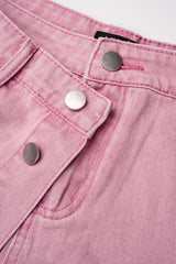 "Denim Button Pocket Shorts"