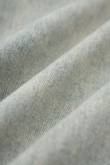 "Denim Contrast Ombre Embroidery Wide Leg Jeans"