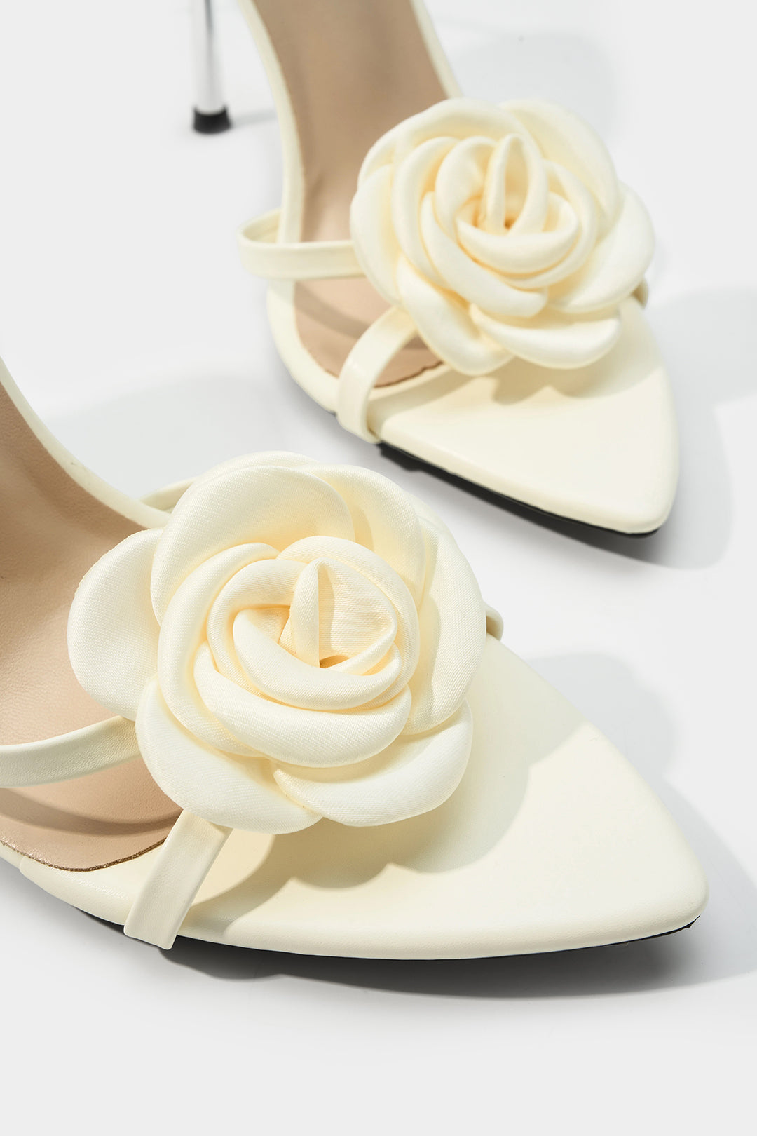 "3D Floral Tie-Up Heels"