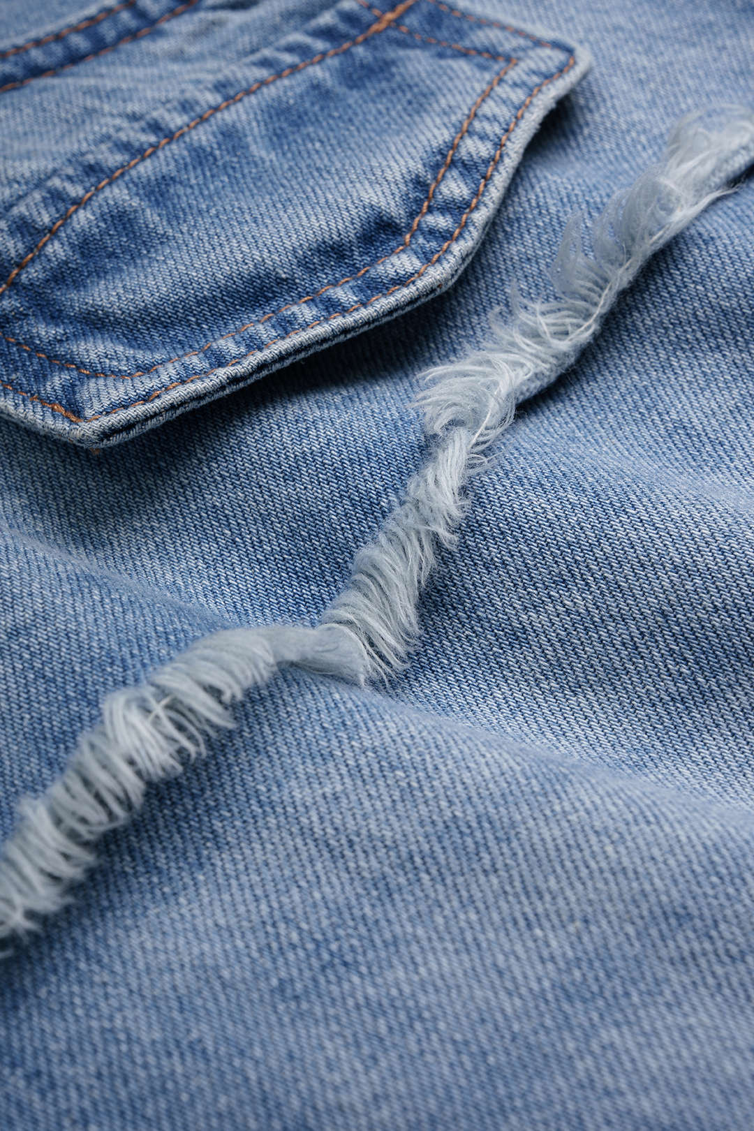 "Denim Asymmetrical Frayed Ripped Wide Leg Jeans"