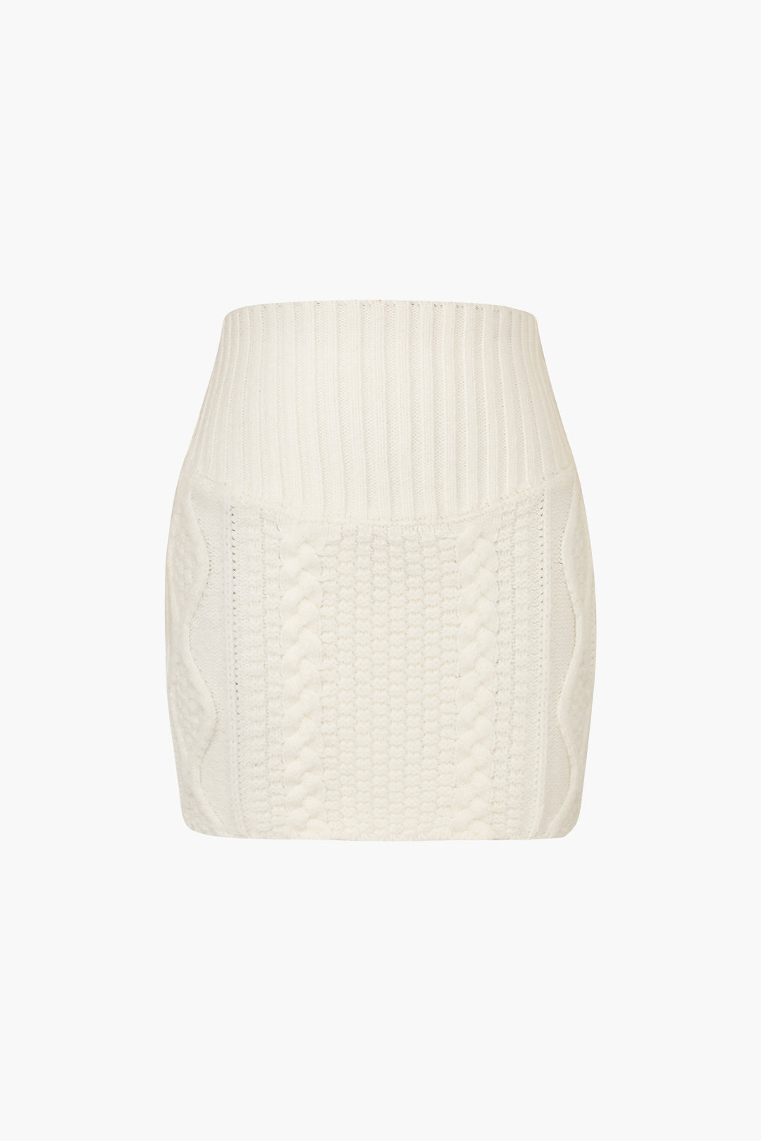 "Cable Knit Mini Skirt"