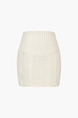 "Cable Knit Mini Skirt"