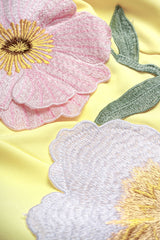 "3D Floral Embroidery Tube Top"
