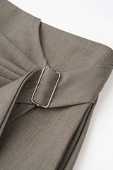 "Asymmetrical Tie-Up Wide Leg Pants"